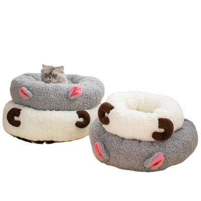 China New Breathable Waterproof Paw Pet Sofa Dog Beds Bottom Soft Fleece Cat Bed House Dog Carrier Bag Warm Cushion for sale