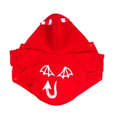 China Sustainable Cotton Clothes Pet Clothing Dog devil Clothes Costumes Super September for Dogs Pet Wear Dog devil Halloween for sale