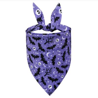 China Sustainable Dog Bandana Pet Triangle Bibs Scarf Plaid Printing Neckerchief Dog Bandana With Logo for sale