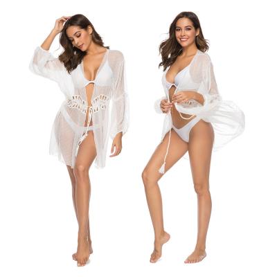 China Breathable unique sexy beach wear cover up lace promotions long sleeve sexy bikini cover ups with best price best quality for sale