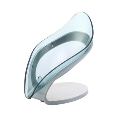 China Modern Innovative Streamlined Design BPA Free Smell Less Resistant Drop Leaf Shape Soap Holder Durable for sale