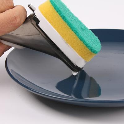 China Sustainable Kitchen Scrub Good Handle Long Handle Pan Brush With Soap For Kitchen Sink With Brush for sale