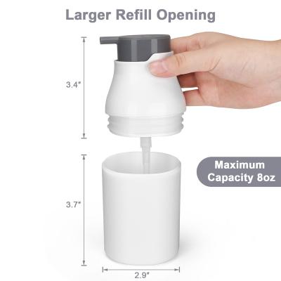 China Manual Refillable Liquid Dish Foaming Hand Sanitizer Lotion Bottle Foaming Soap Dispenser Squeeze Soap Dispenser With Pump Head for sale