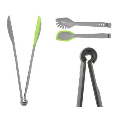 China Viable Multifunctional Heat Resistant Food Grade 3 in 1 Silicone Mixing Spoon and Fork Set for sale