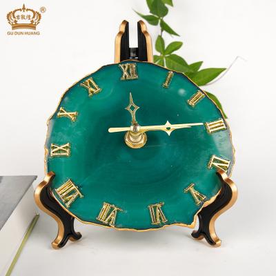 China Wholesale Beautiful Mix Natural Agate Stone Slices Clock For Decoration | Jilani Agate GDW-SJTP9343 for sale