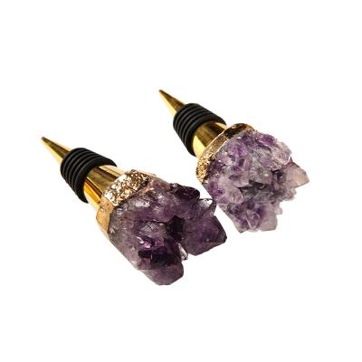 China Wholesale Natural Amethyst Crystal Folk Art Amethyst Irregular Wine Stopper From Europe China for sale