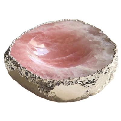 China China Wholesale Natural Polished Carved Colorful Crystal Gemstone Craft Candle Holder For Decor Ashtray for sale