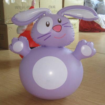 China China factory wholesale cheap PVC inflatable rabbit tumbler toy for kids for sale