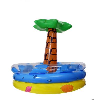 China Wholesale cheap PVC palm tree cooler Ice Bucket inflatable drink holder for sale