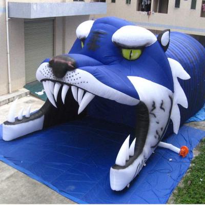 China Customized oxford  tiger inflatable football helmet tunnel tent for event for sale