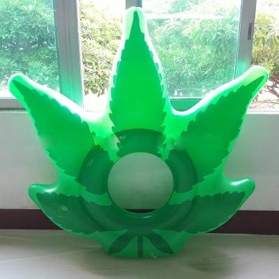 China Factory customize Green leaf inflatable swimming  floating for sale