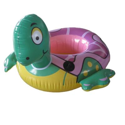 China Customized PVC inflatable hippopotamus and turtle rings for kids and adults for sale