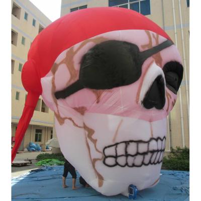 China Halloween decorations giant inflatable skull festival decorations outdoor for sale