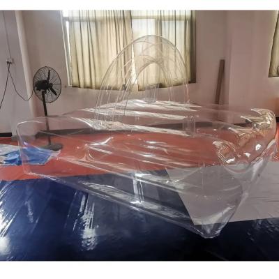 China beile custom quality inflatable PVC transparent mattress with SPH for sale