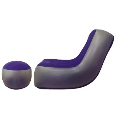 China Wholesale Customized PVC inflatable purple flocking chairs and sofas for sale