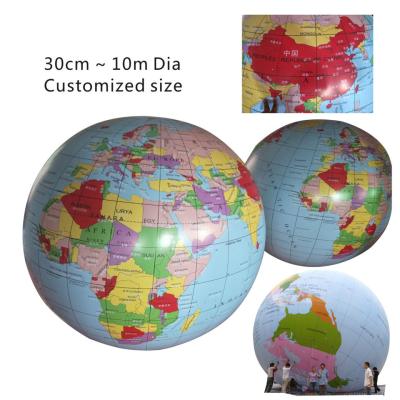 China Customized quality inflatable big earth globe balloon for outdoor decorations for sale