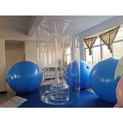 China custom inflatable fetish transparent  PVC inflatable rolling tube inflatable stress bag for sale