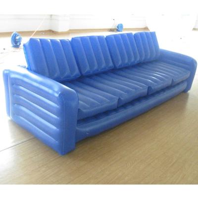 China factory customized PVC inflatable lounger air sofa blue settee for sale