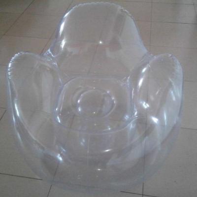 China Factory Wholesale Cheap PVC Inflatable Transparent Single Chair For Family for sale