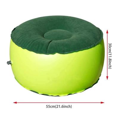 China Indoor Outdoor Flocking Inflatable Relax Sofa Small Stool Mini Footstool for sale