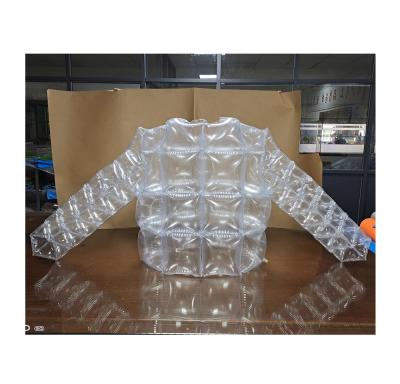 China beile hot sale adult PVC inflatable transparent down jacket inflatable dress for sale