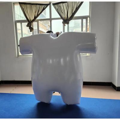 China Beile custom popular PVC inflatable white body suit belly inflation suit for adult for sale