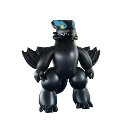 China Beile Customized Quality Inflatable PVC Black Dragon Cartoon Toy for sale