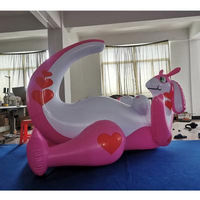 China Customized 2.2m long  pink PVC inflatable dragon for sales for sale