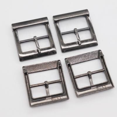 China Metal Pin Buckle Nickel White Black Nickel Rectangular Metal Pin Buckle Zinc Alloy Belt Buckle For Belts for sale