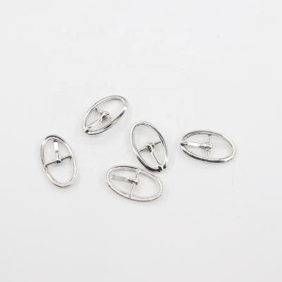 China Zinc Alloy Metal Pin Buckle Metal Pin Buckle Oval White Nickel Metal Belt Buckle For Backpack for sale