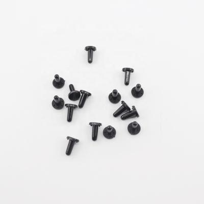 China Eco-firendly Black Round Plastic Long Shoe Eyelets Rivets For Shoes / Apparel for sale