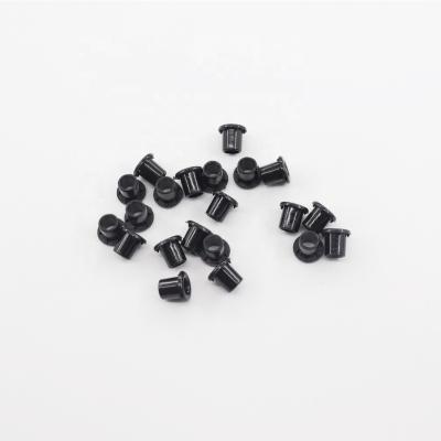 China Eco - Friendly Black Round Plastic Piercing Rivets , Shoe Eyelets For Clothes / Shoes for sale