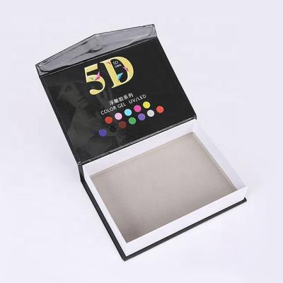 China Recycled Materials Magnet Strip Boxes Personal Artwork Printed Cosmetic Boxes Gift Box With Foam Insert for sale