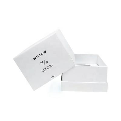 China Recyclable White Luxury Custom Logo Perfume Candle Box Gift Box Eco Friendly Packaging for sale