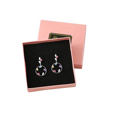 China Full Color Printing Cardboard Jewelry Packaging Box Earrings Paper Box Luxury for sale