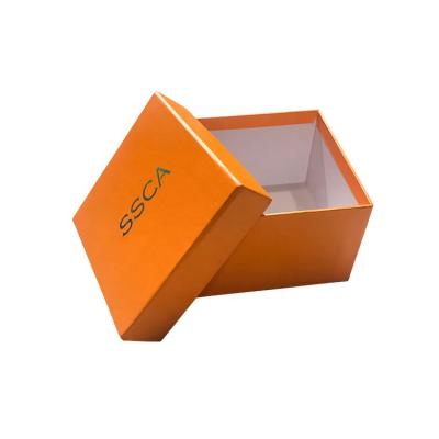 China Small Recyclable Kraft Paper Box With Window Gift Box Packaging Watch Boxes for sale