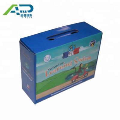 China Recycled Materials Child Toy Carry Packaging Box With Clear Window Toy Packing Box, Kraft Paper Cardboard Packing Box for sale