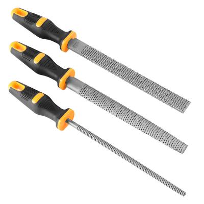 China 2022 Other New T12 Steel Rounds,Flats,Fair Half High Carbon,Round,Wood Steel File Set 3pcs,ABS plastic+TPR Rubber Grip for sale