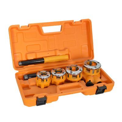 China Ratchet Die Stocks 2022 New FAIR Ratchet Die Set 4pcs Manual Ratchet Pipe Threading Tool Kit Stocks and Dies for sale