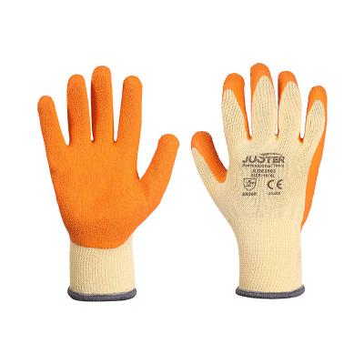 China 2022 New New FAIREST 10 Pin 5 Strand Polyester Glove Anti-Slip Core Corrugated Gloves for sale