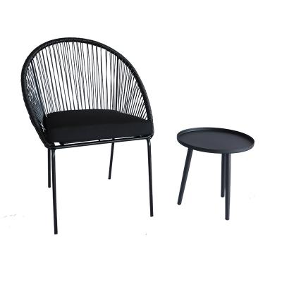 China Large Modern Cheap Loading Metal Dining Chairs Foshan Factory Rattan Chairs Outdoor Furniture for sale