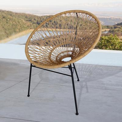 China Modern Design Rattan Chair Modern Bistro Sets Metal Garden Balcony Chair Set for sale