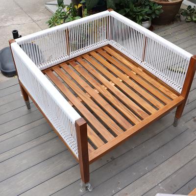 China Sale Customized New Luxury Modern Aluminum Rope Hotel Project Weather Resistant Patio Best Customized Outdoor Sofa for sale