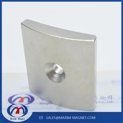 China Windturbine Neodymium magnet with countersunk for sale