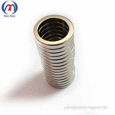 China NdFeB ring magnets with NiCuNi coating for sale