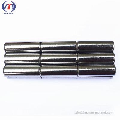 China NdFeB cylinder magnets with Cr coating for sale