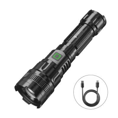 China 800 Lumens P50 Zoom 800 Zoom Super Bright Portable Waterproof Tactical Flashlight Telescopic Flashlight Small USB Rechargeable Flashlight for sale