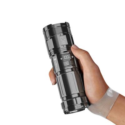 China Long Range Zoom 3500lm Super Bright High Lumens Telescopic Flashlight Rechargeable Spotlight Flashlight For Outdoor Camping for sale