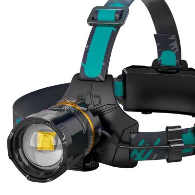 China Induction+Power Display 1000lm LED Headlamp High Quality Light Rechargeable Powerful P50 Adjustable Outdoor Headlight for sale