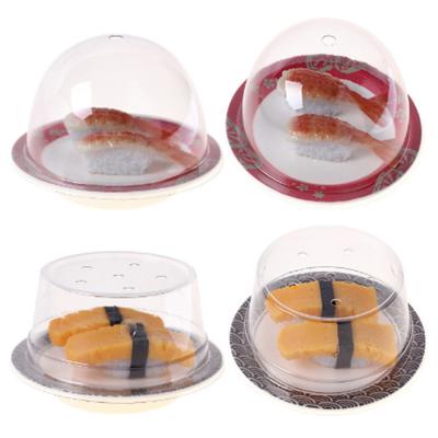 China 4 Different Designs Viable Stock Goods With Lid Japanese Sushi Plastic Dishes for sale